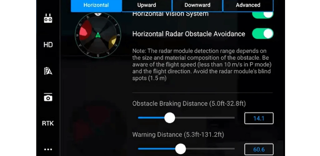 Wykrywanie przeszkód - informowanie operatora
